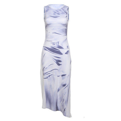Jane - Schicke Satin elegante Midikleid