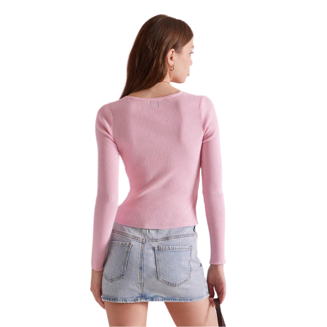 Erin - Langarmshirt mit tiefem V-Ausschnitt