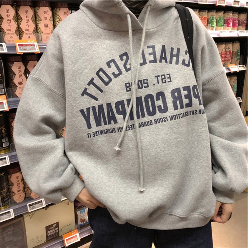 Femme Übergrößen Grafik Kapuzenpullover mit gemütlichem Fleece-Futter Heidi-Mode