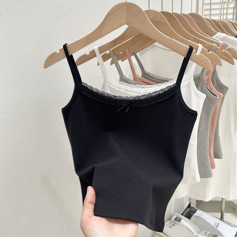 Femme Spitzenbesetztes Camisole Tanktop Heidi-Mode