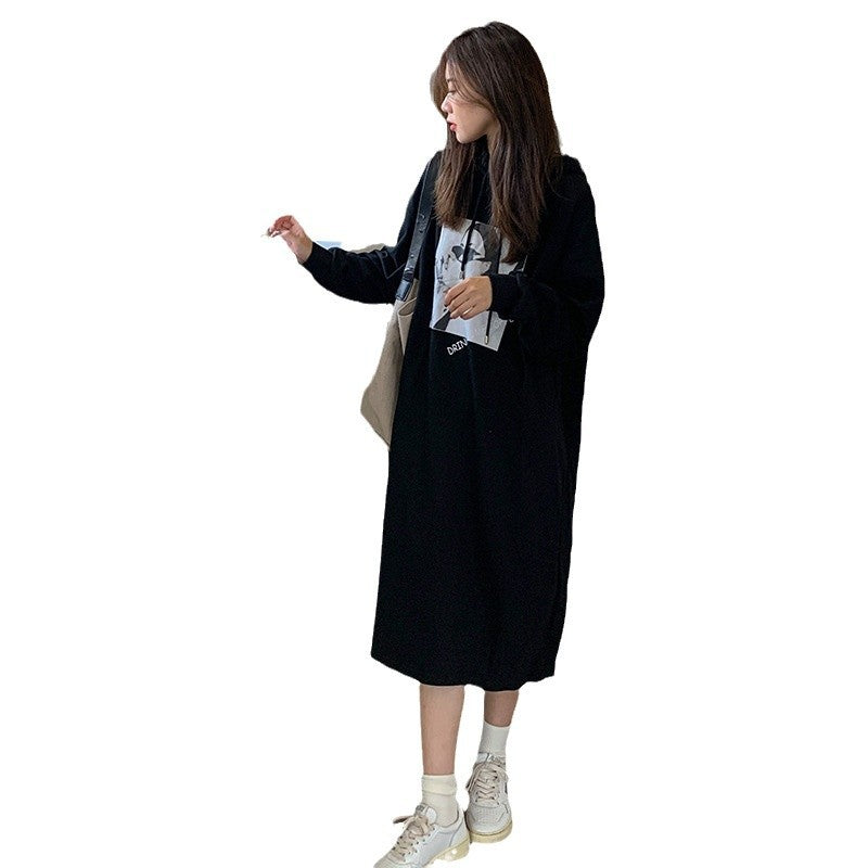 Femme Oversized Grafik Hoodie Kleid Heidi-Mode 1747901325