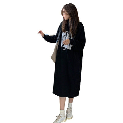 Femme Oversized Grafik Hoodie Kleid Heidi-Mode 1747901325