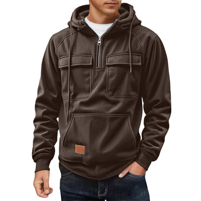 Herren Fleece-Hoodie mit praktischen Taschen Aliams