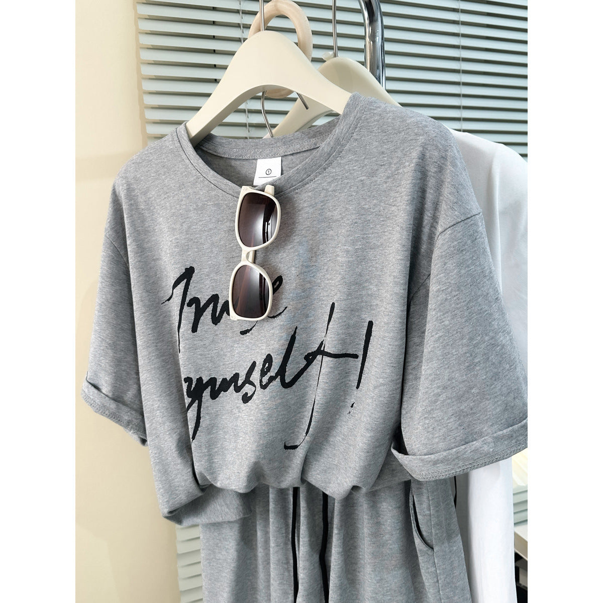 Damen Oversized Grafik-T-Shirt mit kreativem Print Heidi-Mode