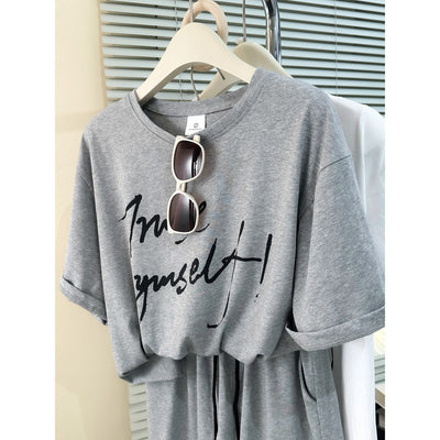 Damen Oversized Grafik-T-Shirt mit kreativem Print Heidi-Mode