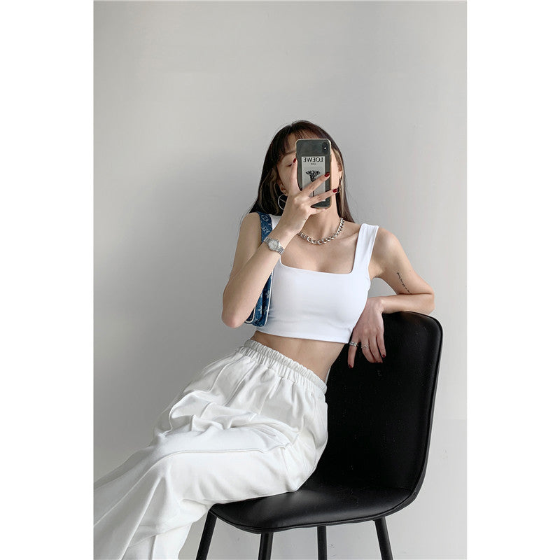 Femme Quadrat-Ausschnitt Crop Top Heidi-Mode