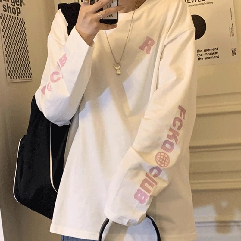 Femme Graphic Langarm-Tee mit Auffälligem Druck Heidi-Mode