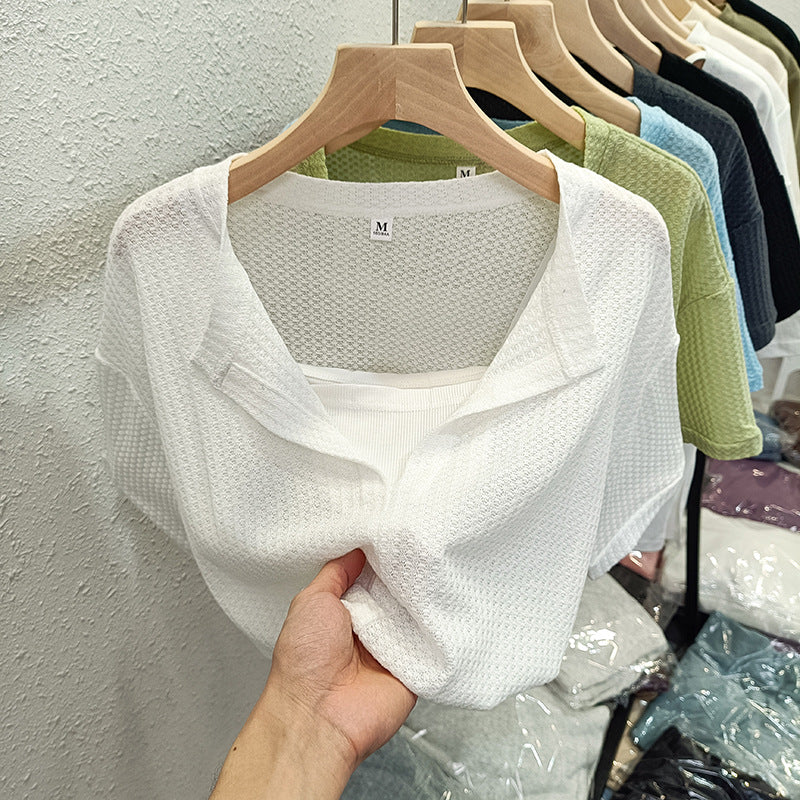 Femme Leichtgewicht Geschichtetes Strickoberteil Heidi-Mode