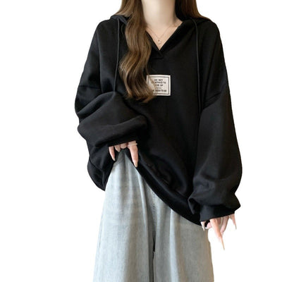 Femme Oversized Hoodie mit einzigartigem grafischem Detail Heidi-Mode