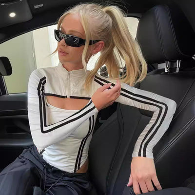 Jenna - Langarmbody mit hohem Halsausschnitt