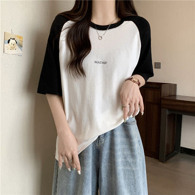 Femme Grafik Raglanärmeln T-Shirt Heidi-Mode