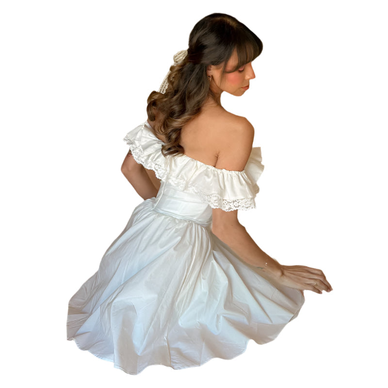 Gabriella - Elegantes Schlupfkleid mit Off-Shoulder und Schleife im Sommerstil