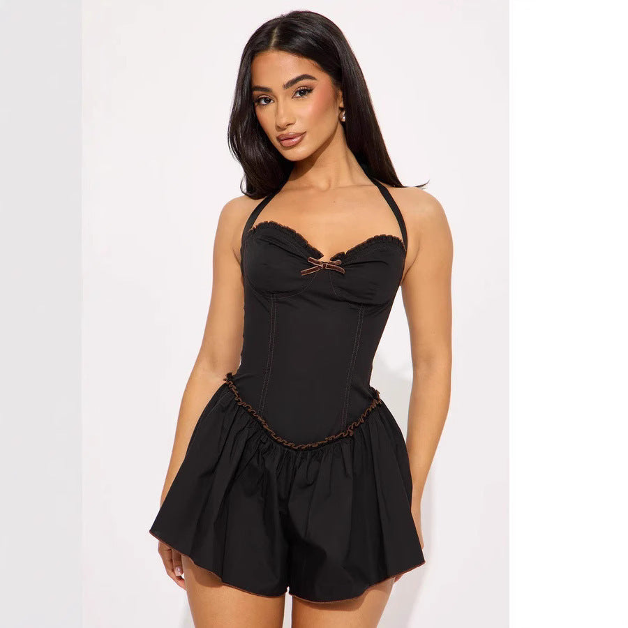 Kaylee - Badeanzug mit raffiniertem Korsett-Look und schwingendem Rock