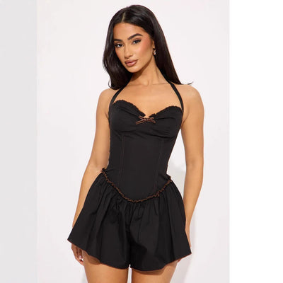 Kaylee - Badeanzug mit raffiniertem Korsett-Look und schwingendem Rock