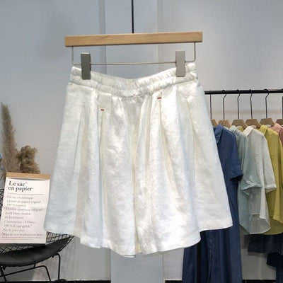 Femme Falten Leinen Shorts Heidi-Mode