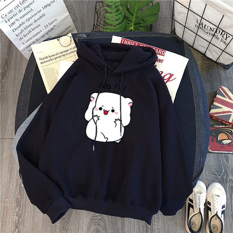 Femme Grafik Kapuzenpullover mit verspieltem Bärendesign Heidi-Mode