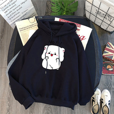 Femme Grafik Kapuzenpullover mit verspieltem Bärendesign Heidi-Mode