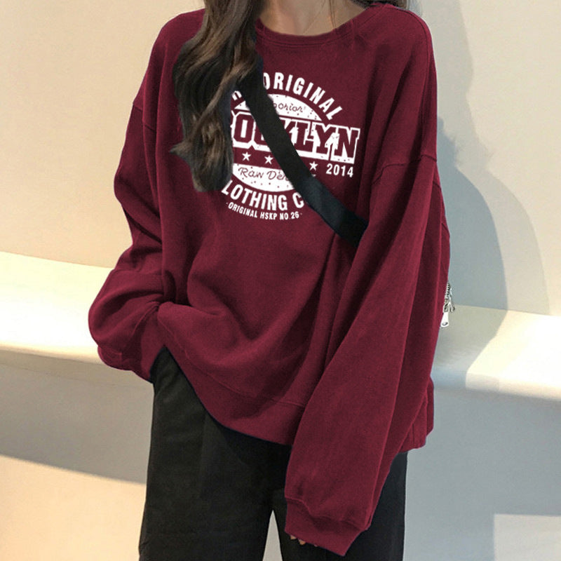 Femme Übergroße Grafik Sweatshirt mit einzigartigem Design Heidi-Mode