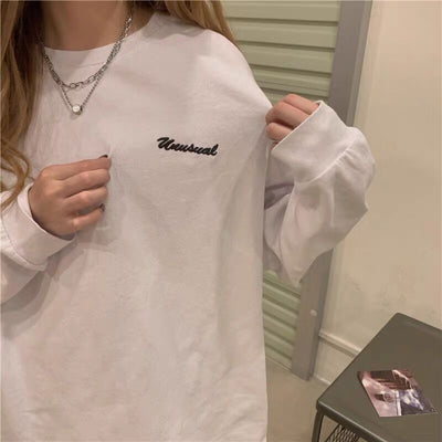 Femme Oversized Graphic Langarm T-Shirt Heidi-Mode