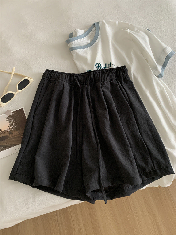 Femme Relaxed Fit Sommer Lounge Shorts mit verstellbarem Bund Heidi-Mode