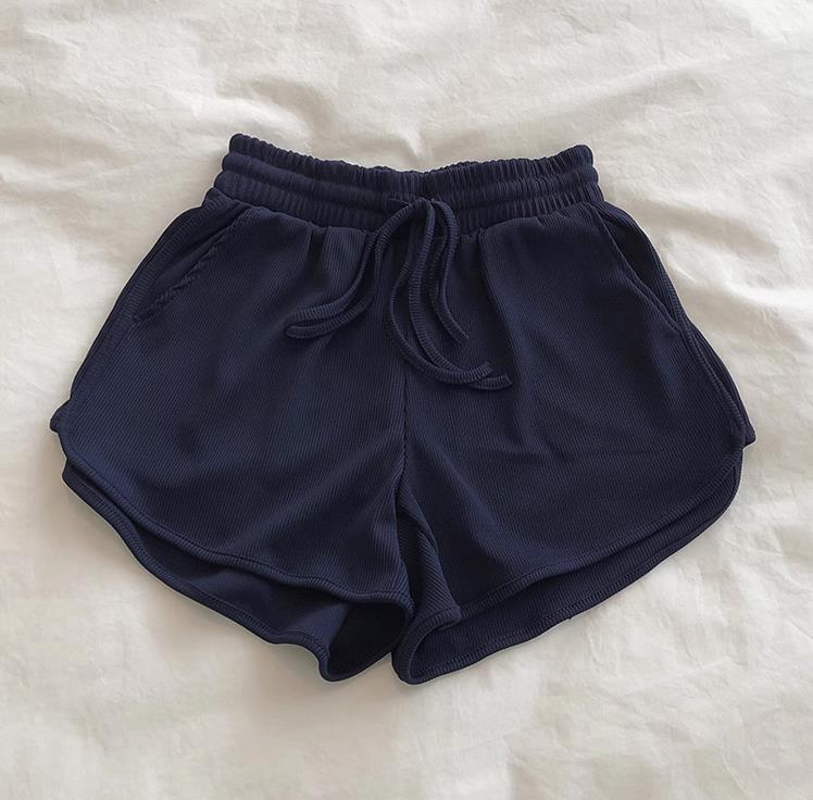 Femme Hochtaillierte Ripp-Lounge-Shorts Heidi-Mode
