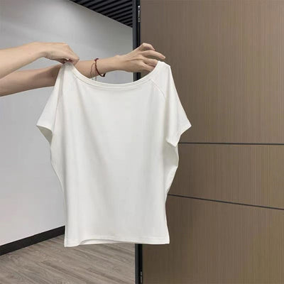 Femme Off-Shoulder Relaxed Fit Tee Heidi-Mode