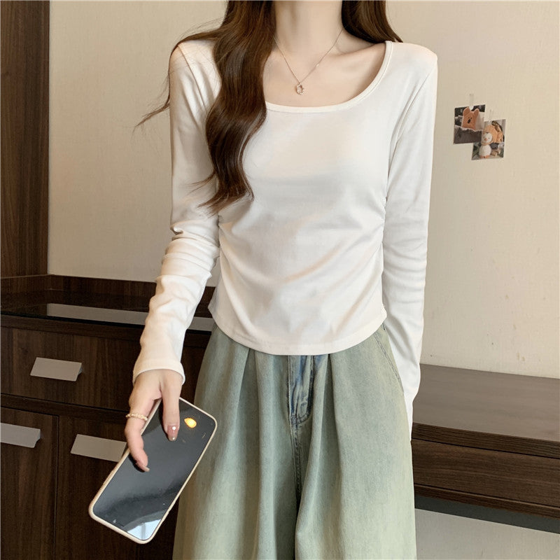 Damen Langarm Enganliegendes Oberteil Heidi-Mode