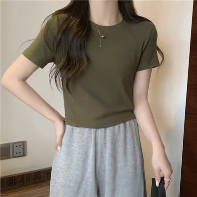 Femme Soft-Cotton Rundhals T-Shirt Heidi-Mode