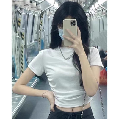 Femme Kurzarm Cropped Top Heidi-Mode