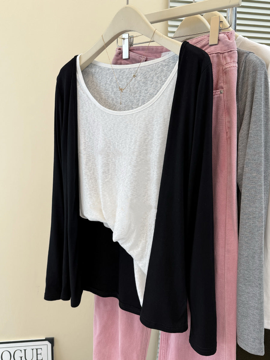 Femme Geschichteter Oversized Top mit Weichem Drapierte Detail Heidi-Mode