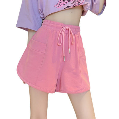 Damen Hochtaillierte Freizeit Lounge Shorts mit funktionalen Taschen Heidi-Mode