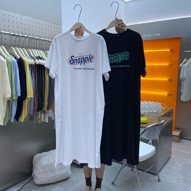 Femme Relaxed Fit Grafik T-Shirt Kleid Heidi-Mode