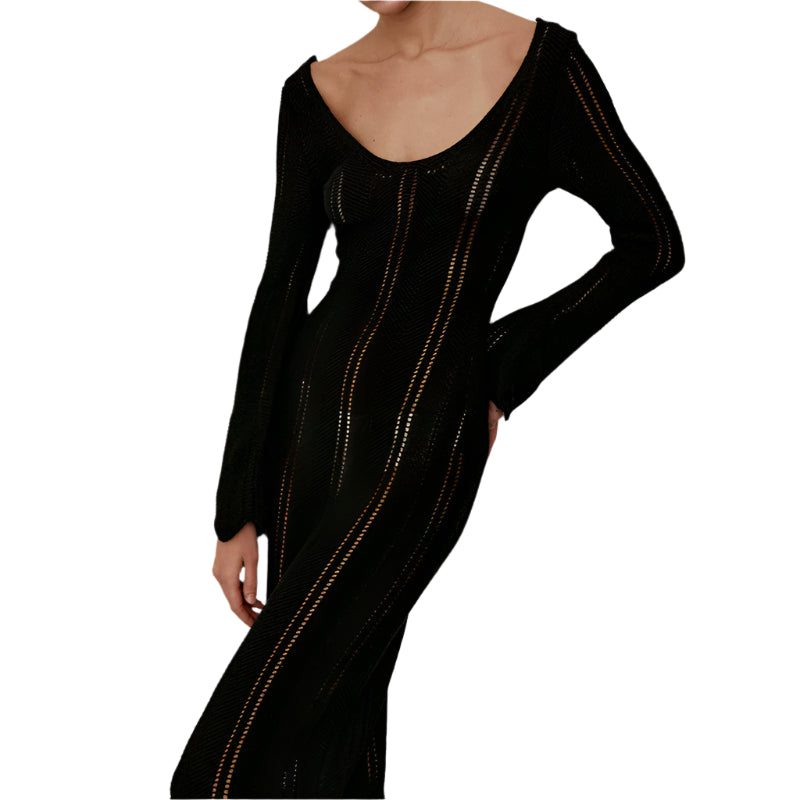 Zaria - Elegantes Strickkleid mit breiten Ärmeln