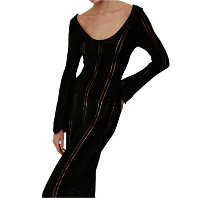 Zaria - Elegantes Strickkleid mit breiten Ärmeln