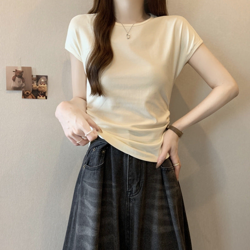 Femme Kurzarm Figurbetont Trendy T-Shirt Heidi-Mode