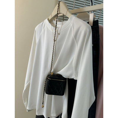 Damen Relaxed Fit Langarm-T-Shirt mit stilvollen Seitenschlitzen Heidi-Mode