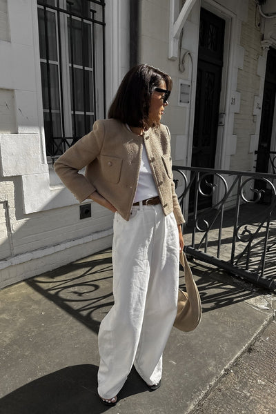 Strukturierte Kurzjacke | Edle Knöpfe & Taschen | Zeitloser Chic