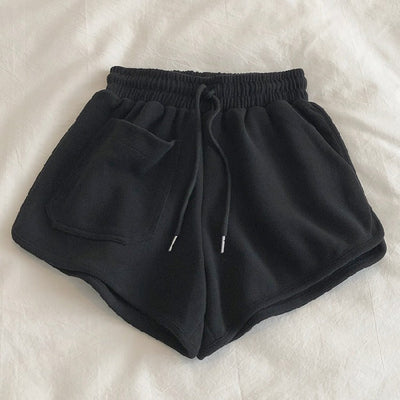 Femme Hochtaillierte Locker Sitzende Lounge Shorts Heidi-Mode