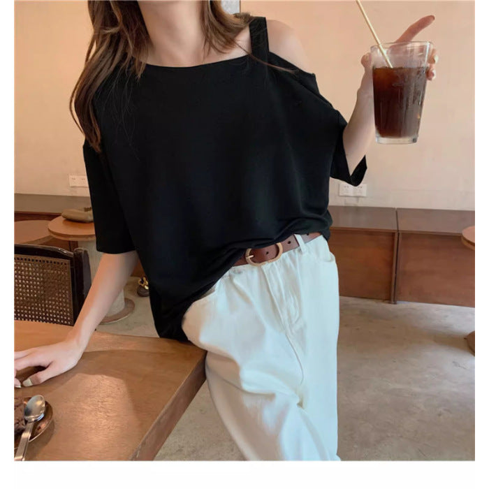 Damen Off-Shoulder Freizeit Bluse Heidi-Mode