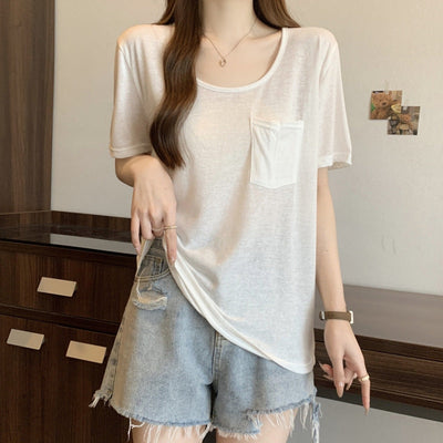 Femme Relaxed Fit Pocket T-Shirt Heidi-Mode