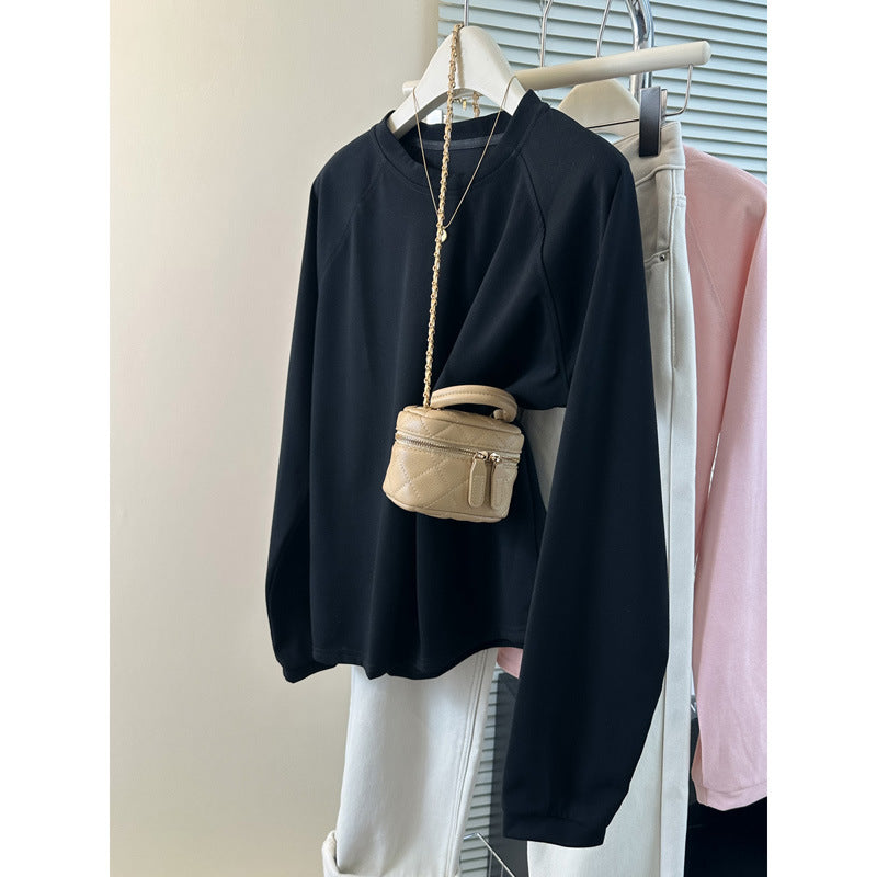 Damen Relaxed Fit Langarm-T-Shirt mit stilvollen Seitenschlitzen Heidi-Mode