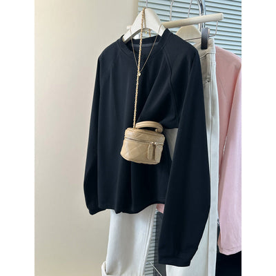 Damen Relaxed Fit Langarm-T-Shirt mit stilvollen Seitenschlitzen Heidi-Mode