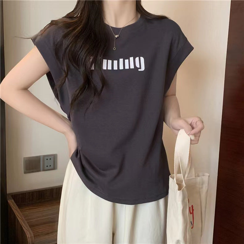 Femme Grafikdruck Kurzarmshirt Heidi-Mode