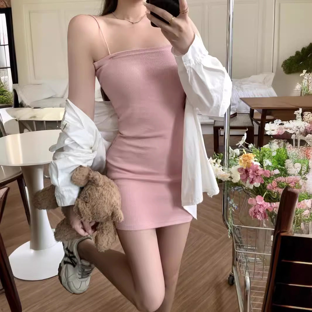 Femme Geripptes Bodycon Mini Kleid Heidi-Mode