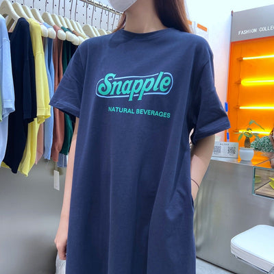 Femme Relaxed Fit Grafik T-Shirt Kleid Heidi-Mode