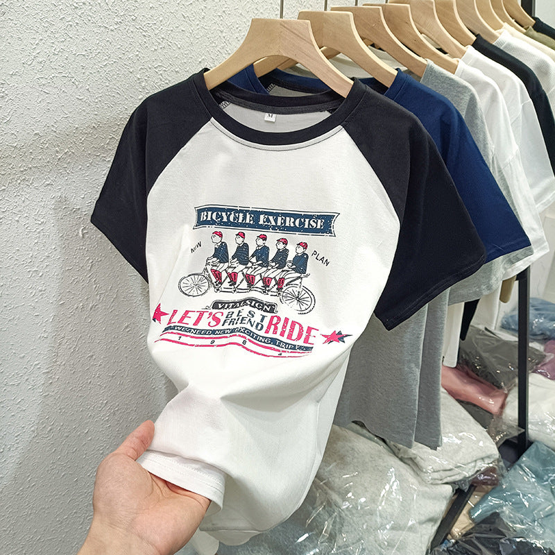 Femme Relaxed Fit Graphic Baseball Tee Heidi-Mode