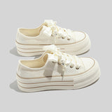 Damen Beige Plattform Sneaker Mit Eleganter Satinschnürung in Beige