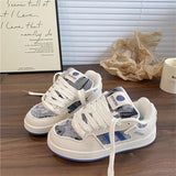 Damen modische Sneakers mit robustem Obermaterial und einzigartigem Design Drune in Jeansblau