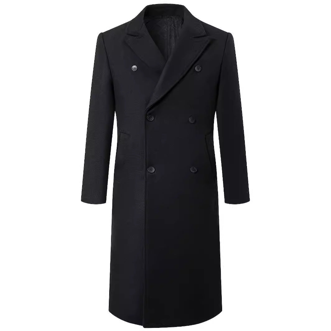 Herren eleganter Doppeltknopf-Trenchcoat Aliams