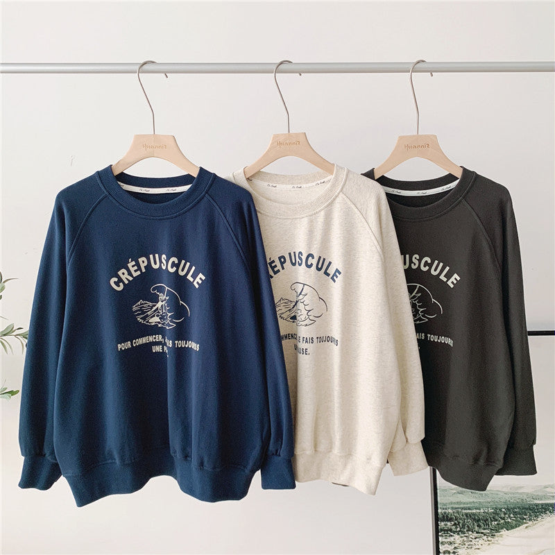 Femme Grafik Übergroße Sweatshirt mit Einzigartigem Druck Heidi-Mode